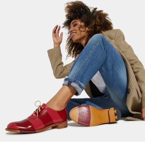 The Office of Angela Scott - Mr. Smith Garnet Striped Shoes Oxfords 42 - Picture 9 of 9